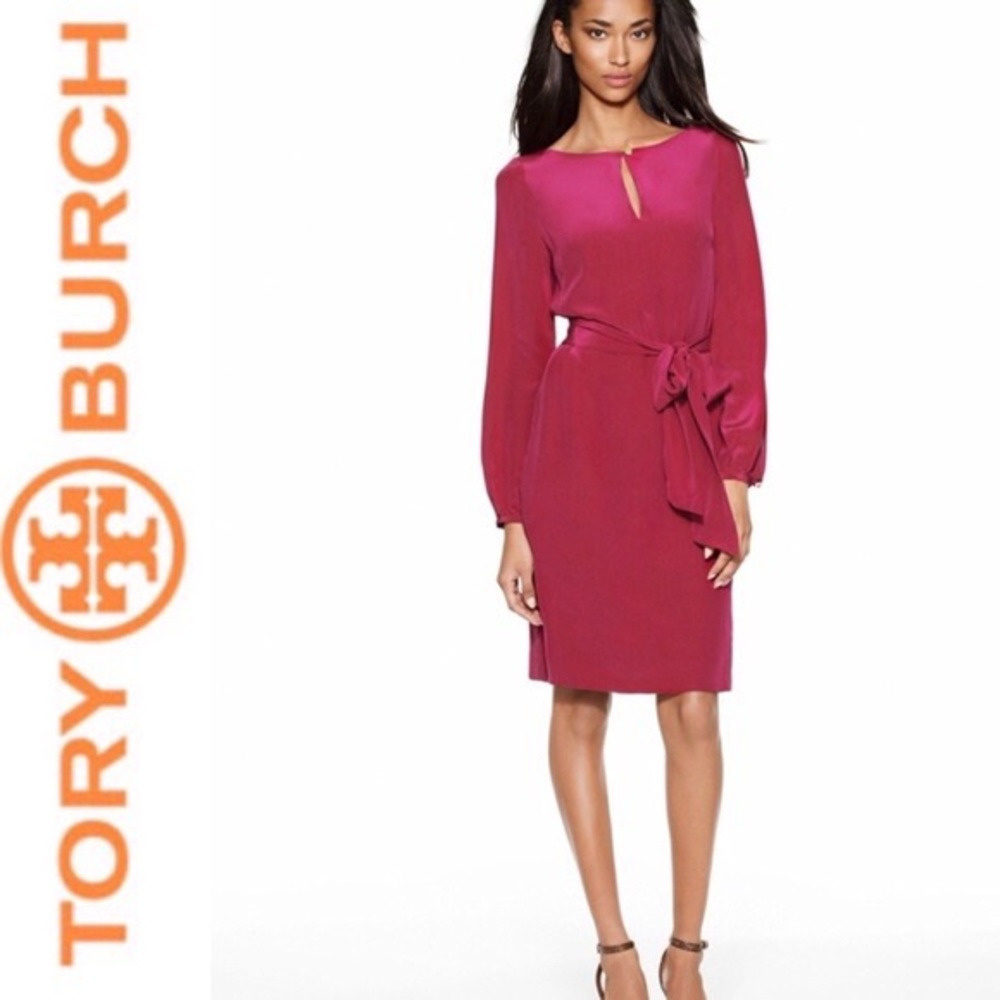 Tory Burch ‘Kathy’ Silk Belted Dress
